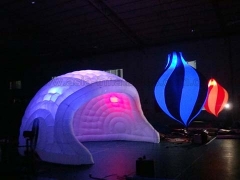 Commercial Inflatable White Inflatable Luna Tents with LED Light