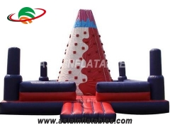 Team Building Game Mobile Rock Inflatable Climbing Wall For Outside Play