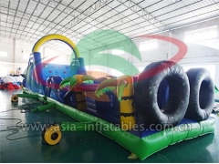 Customized Outdoor Sport Games Inflatable Palm Tree Obstacle For Adult