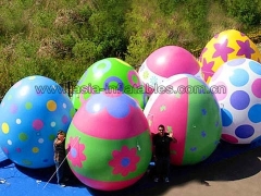 Uova di Pasqua gonfiabili giganti gonfiabili della pubblicità dell'uovo gonfiabile della stampa su ordinazione per la decorazione di festival e giochi sportivi interattivi