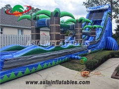 tropical palm tree inflatable water slide